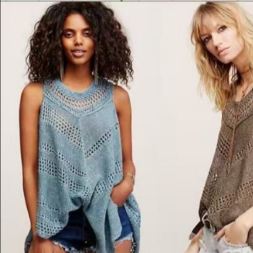 Crochet tank top bikini coverup